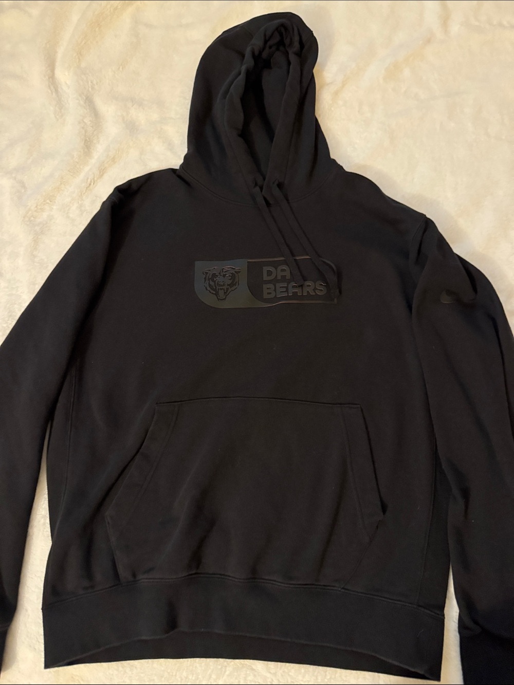 Nike Blacked Out Pullover Hoodie with DA BEARS Logo